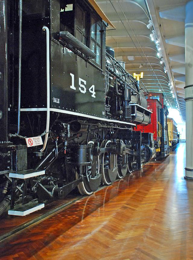 #5 Bessemer and Lake Erie no. 154 (a 2-8-0 Consolidation) was built by the Baldwin Locomotive Works in 1909 and is now displayed in the museum’s railroad exhibit