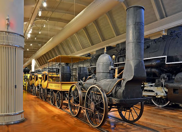 #25 DeWitt Clinton Replica in the Henry Ford Museum. The DeWitt Clinton locomotive began operation in upstate New York on the Mohawk and Hudson River Railroad in 1831