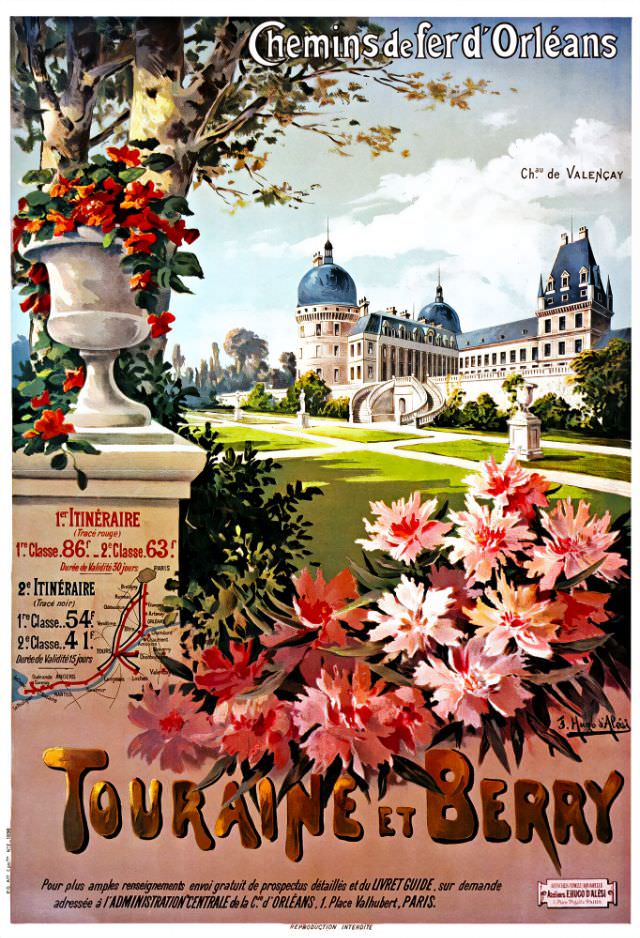 #9 Chemins de Fer d’Orléans, Touraine et Berry, Château de Valençay, 1898