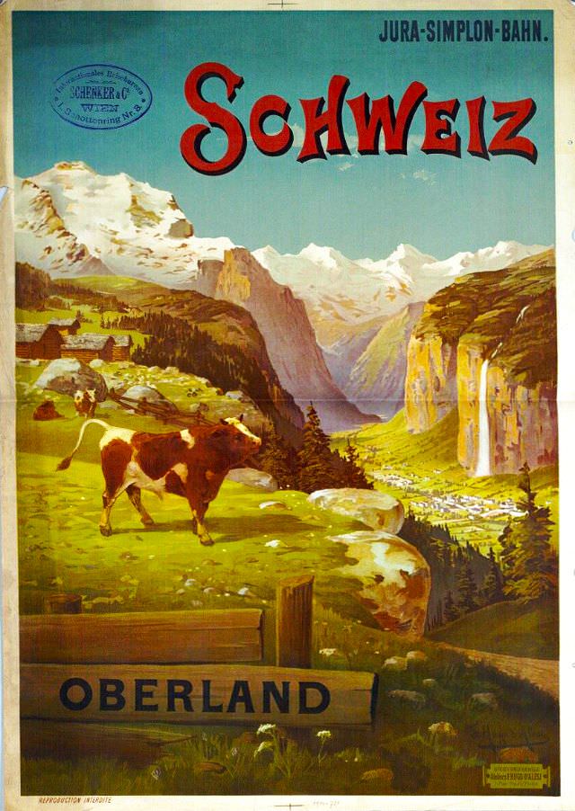 #24 Jura-Simplon-Bahn, Schweitz, Oberland, circa 1890s