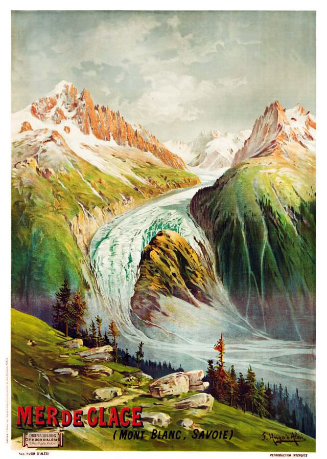 #27 Mer de Glace, Mont Blanc, Savoie, circa 1890s