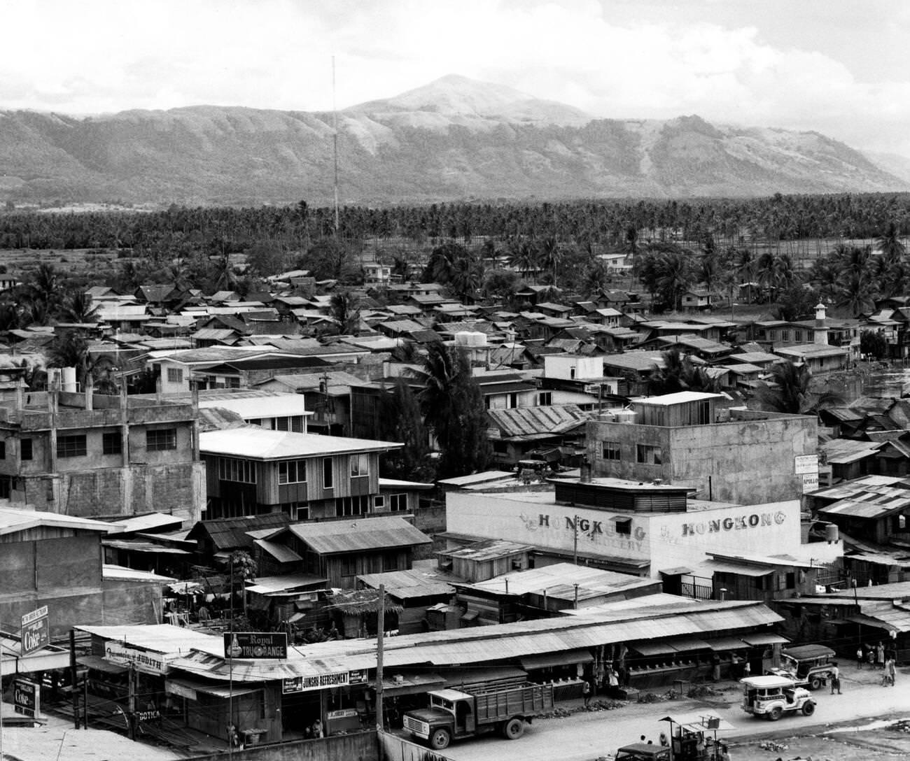 #17 A view of Catobato town from the Imperial Hotel in Mindanao, Philippines, 1972.