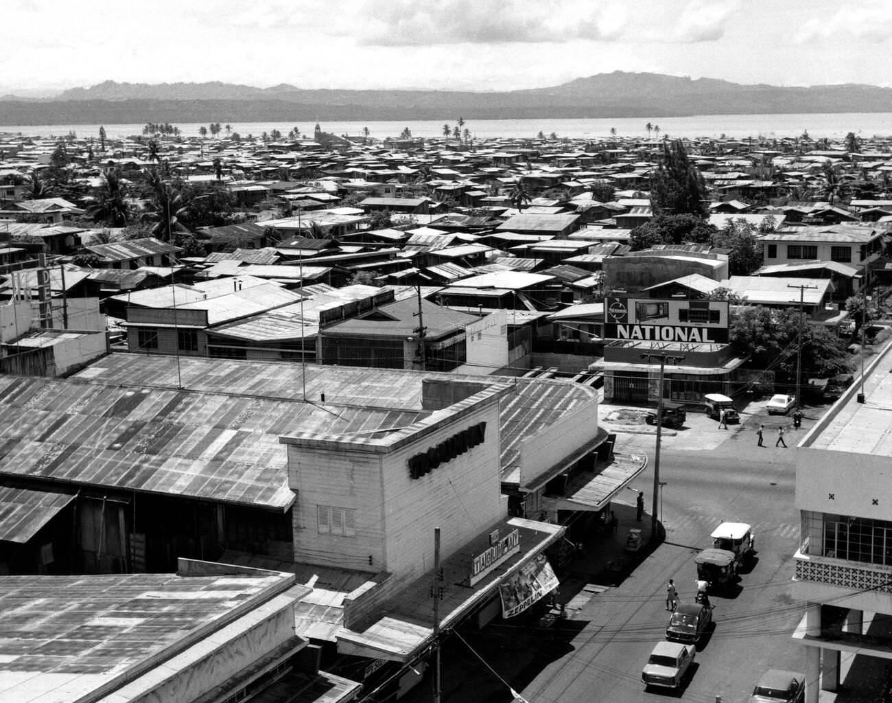 #7 Davao City, Mindanao, Philippines, cityscape viewed from the university, 1972.