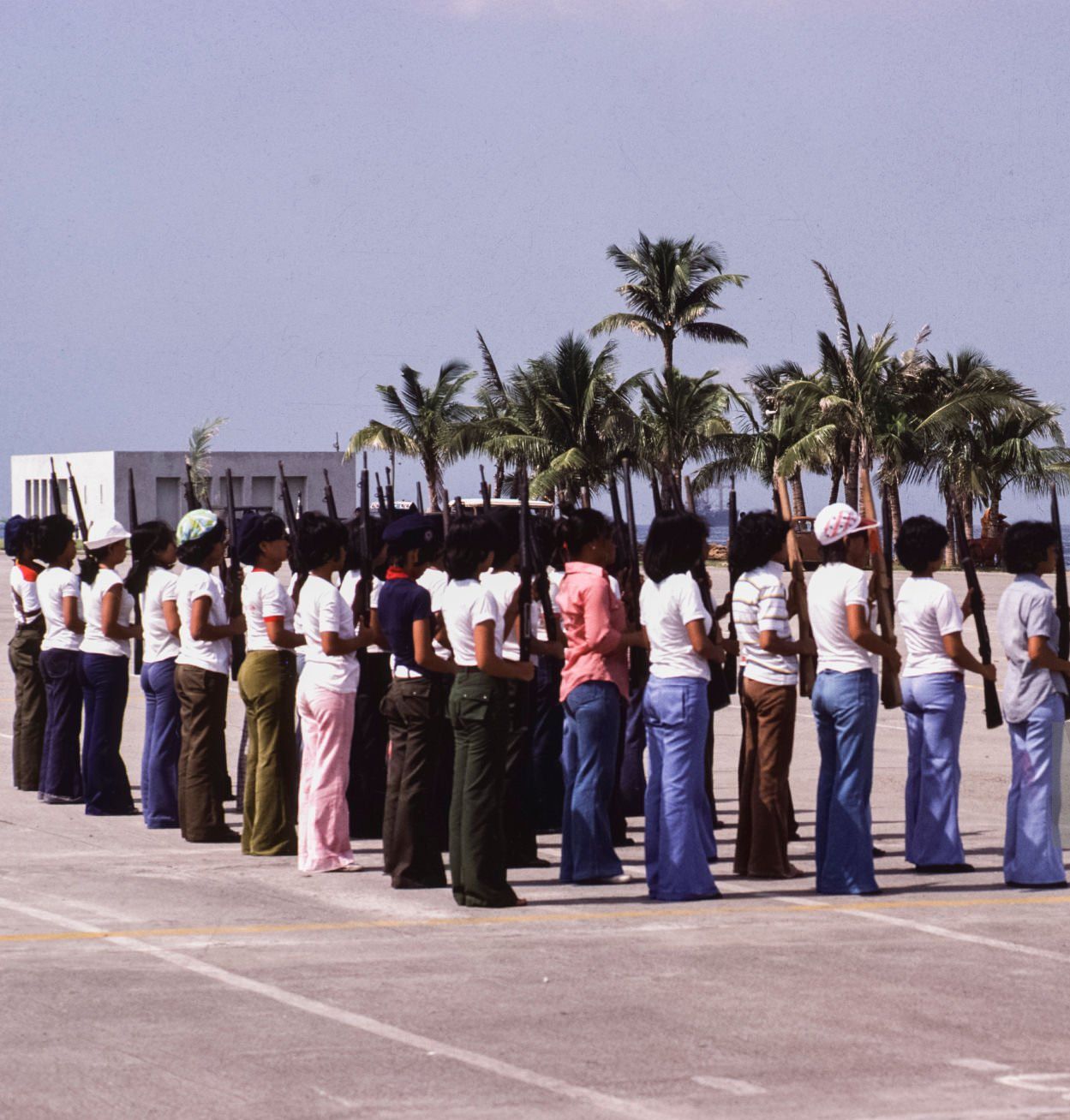 #45 Women’s militia training in Manila, Philippines, 1977.
