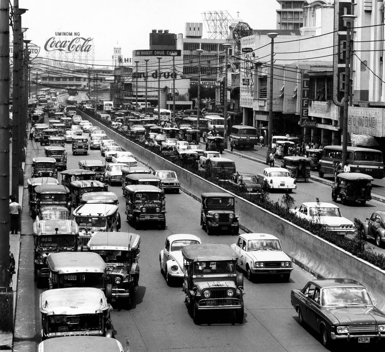 #8 Quiapo Boulevard in Manila, Luzon, Philippines, 1972.
