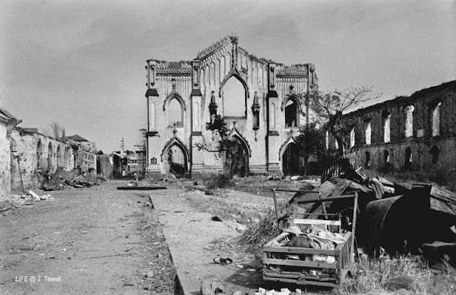 #51 Santo Domingo Church just after the Battle for Manila, Intramuros, Manila, Philippines, March 1945