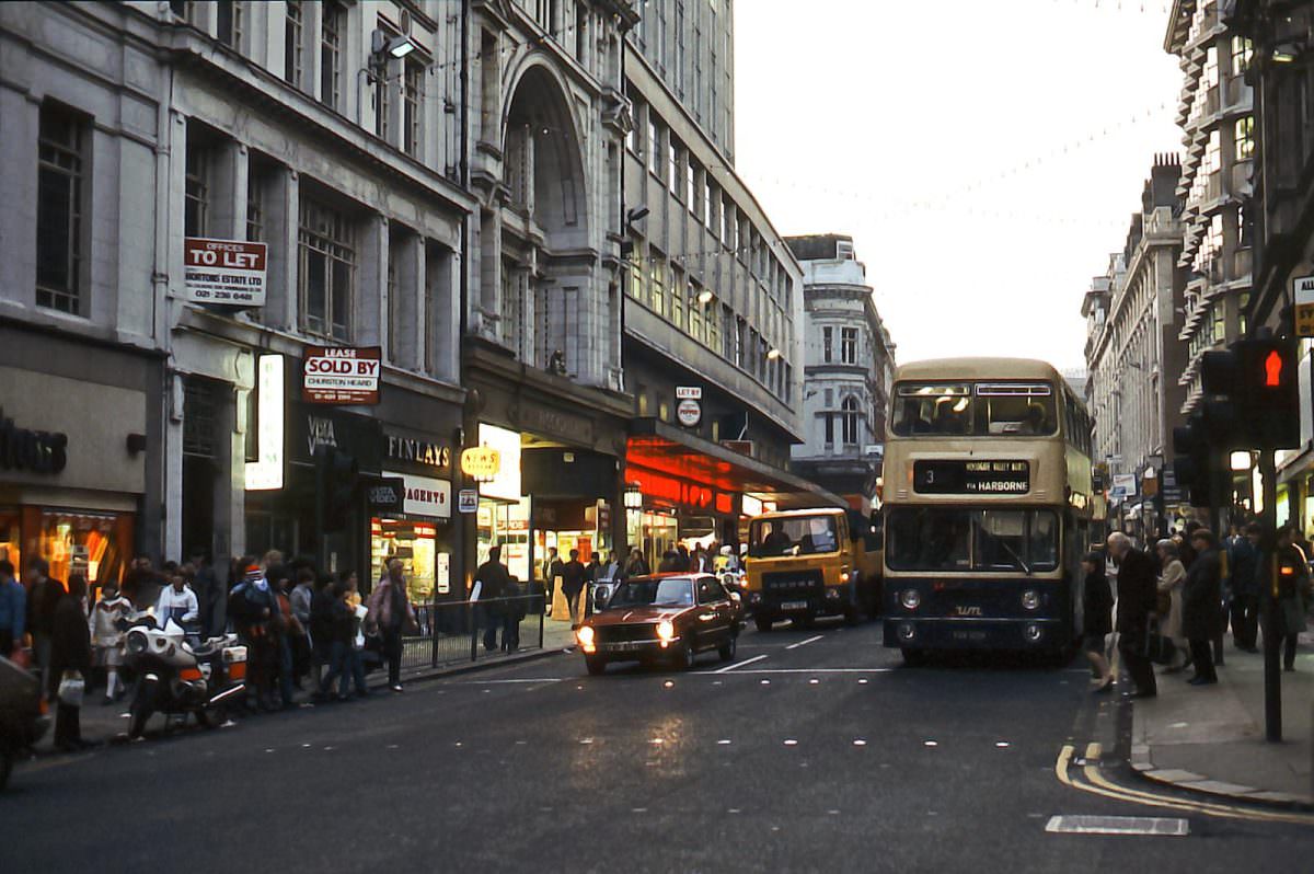 #76 New Street, Birmingham, 1980s.