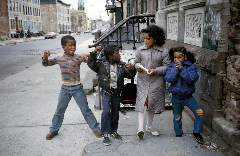 #22 Muscle Boy and The Little Rascals of Palmetto Street. Bushwick, 1982.