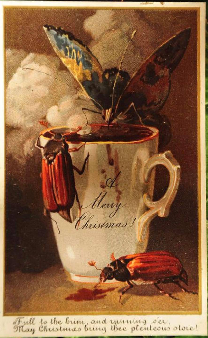 Hilariously Bizarre Christmas Cards from the Victorian Era featuring Animals Artworks