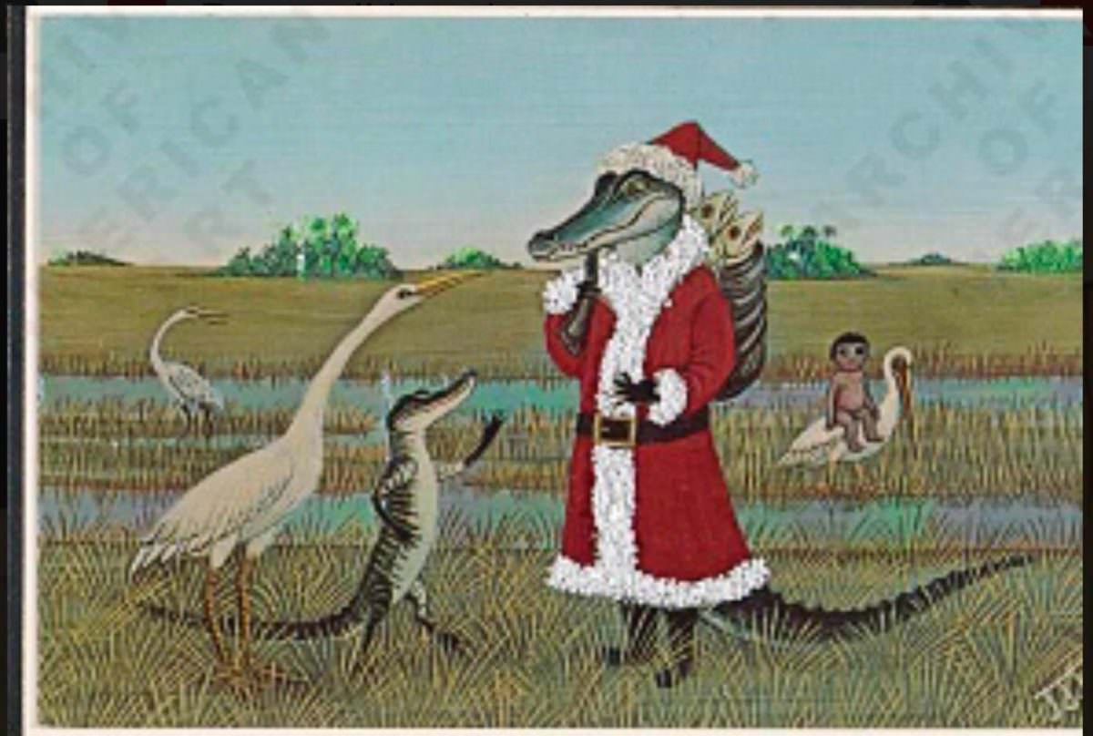 Hilariously Bizarre Christmas Cards from the Victorian Era featuring Animals Artworks