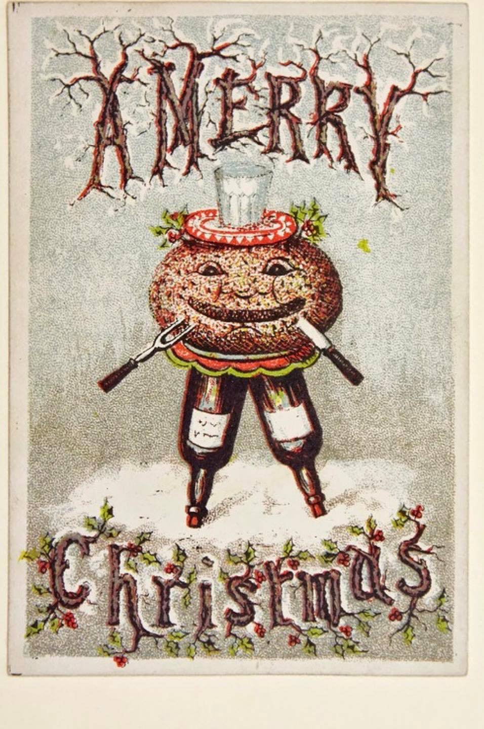 Hilariously Bizarre Christmas Cards from the Victorian Era featuring Animals Artworks