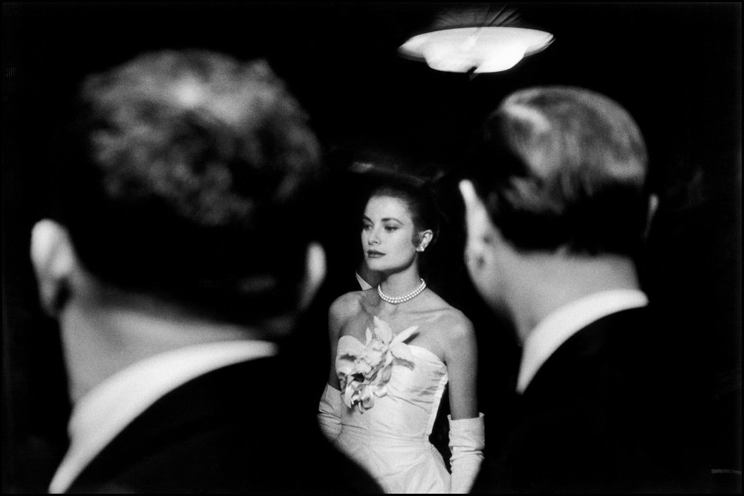 #31 The engagement party of Grace Kelly and Prince Rainier of Monaco at the Waldorf-Astoria hotel. New York City, 1956