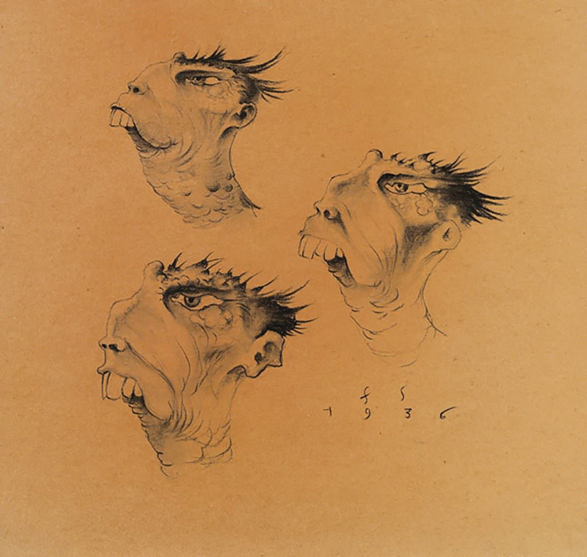 Imaginary Heads, Study, 1936