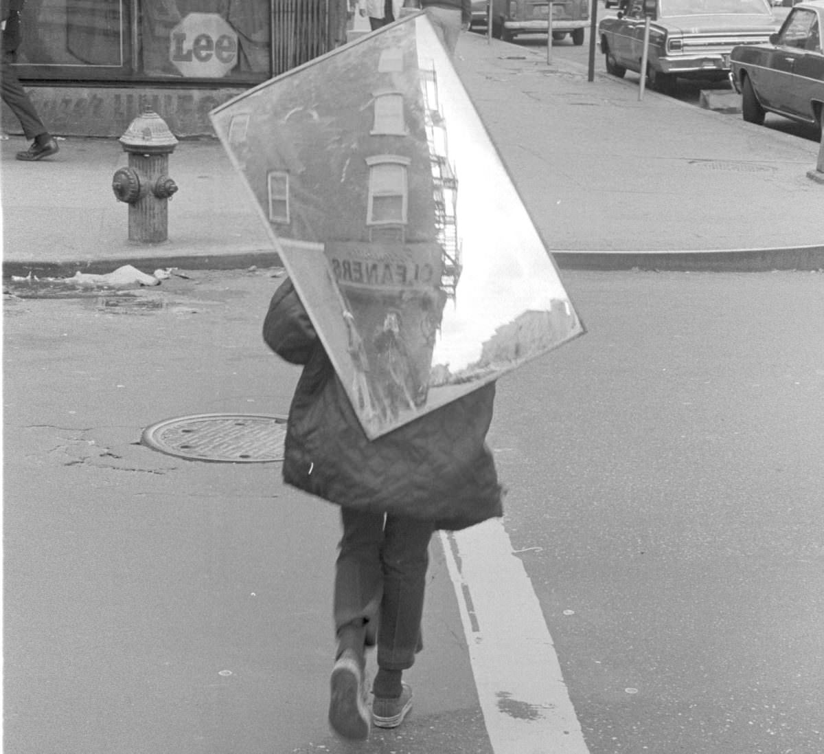 #15 Fernando and Mirror on 1st Avenue, 1974.