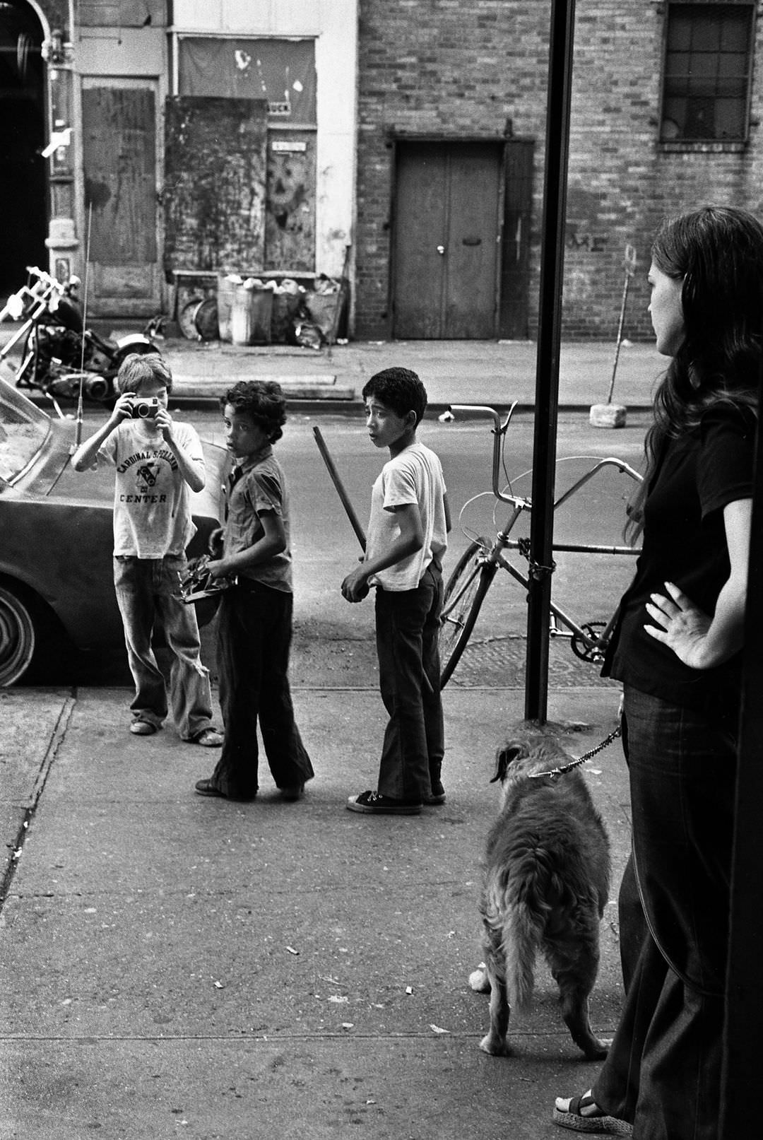 #25 Fernando’s Rollie, Orlando, and Pipo on East 3rd Street, 1975.