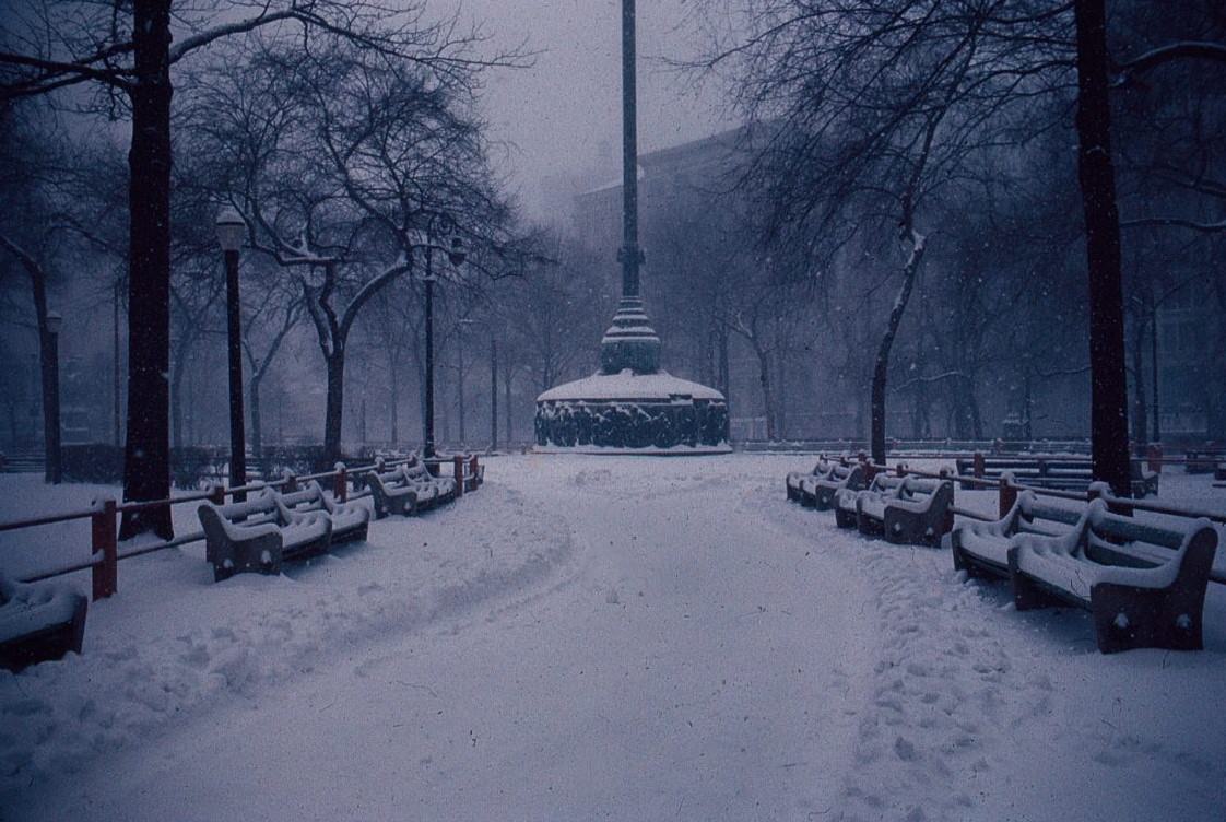 #18 Winter – Murphy Memorial Flagpole, Union Place, 1950s.