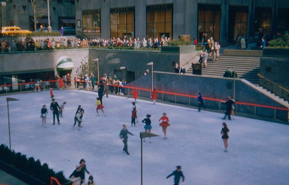 #21 Ice Skating at 30 Rockefeller Center, 1958.