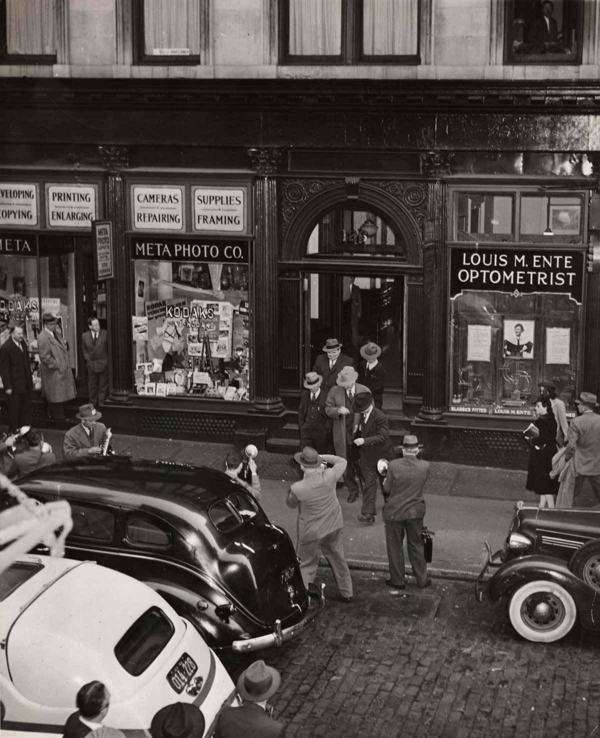 #30 Arrests made during a gambling raid, 1942.