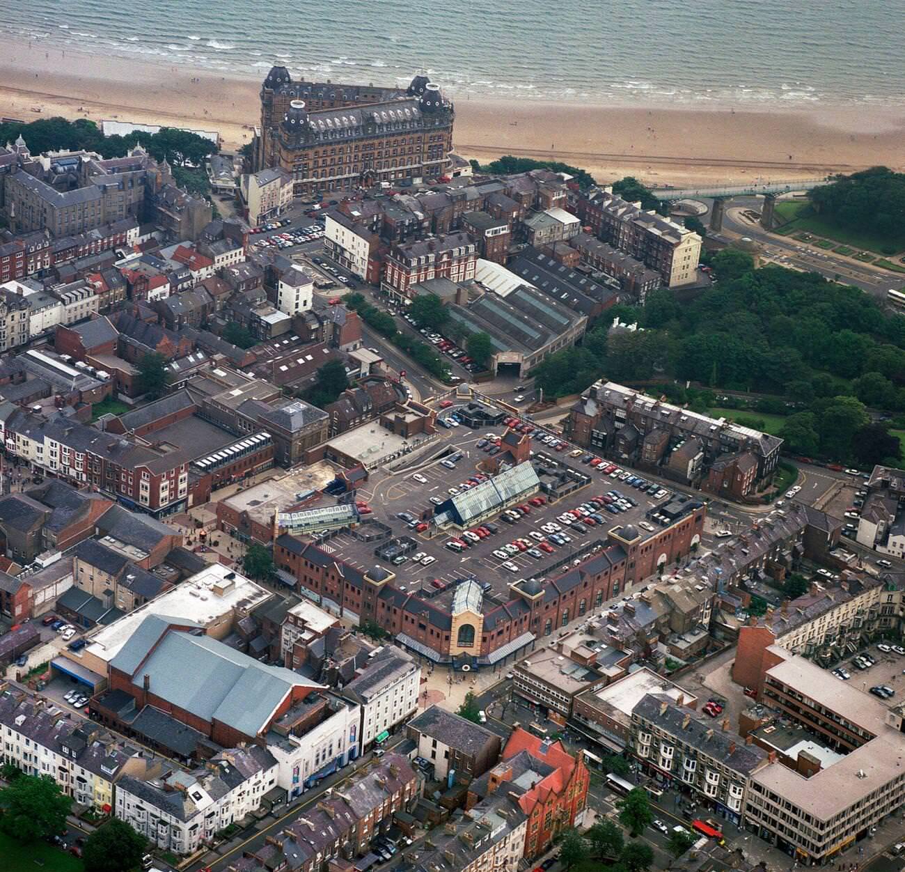 #1 An aerial view of Scarborough town centre, shopping are, in 1992