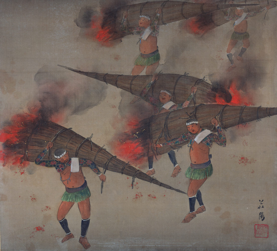 Stunning Silk Paintings depicting different Miyako Festivals of Kyoto, Japan from the 1920s Artwork