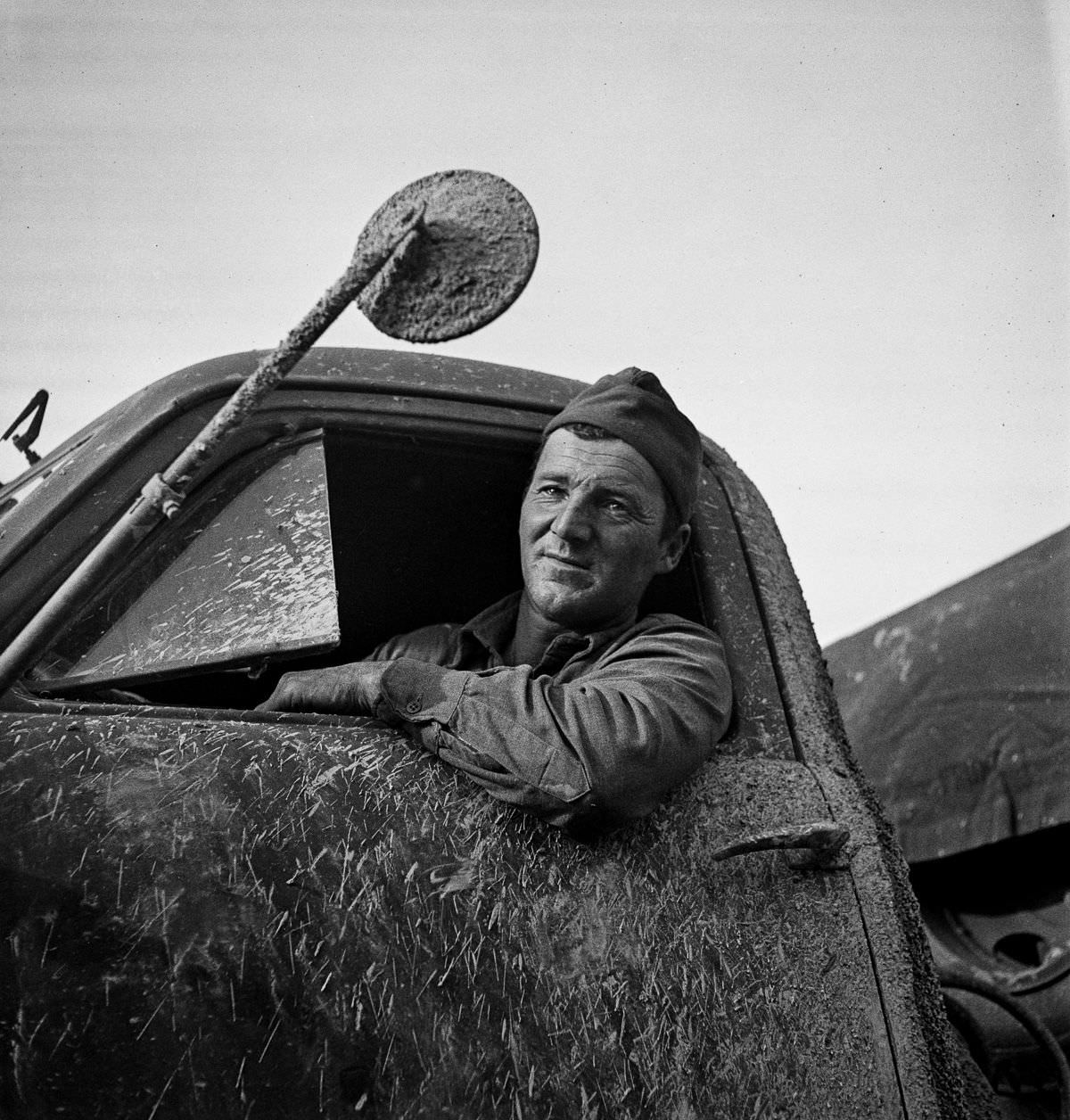 #2 Private First Class Romeo K. Bisson of Rochester, Vermont, a trucker with 16 years experience in civilian life.