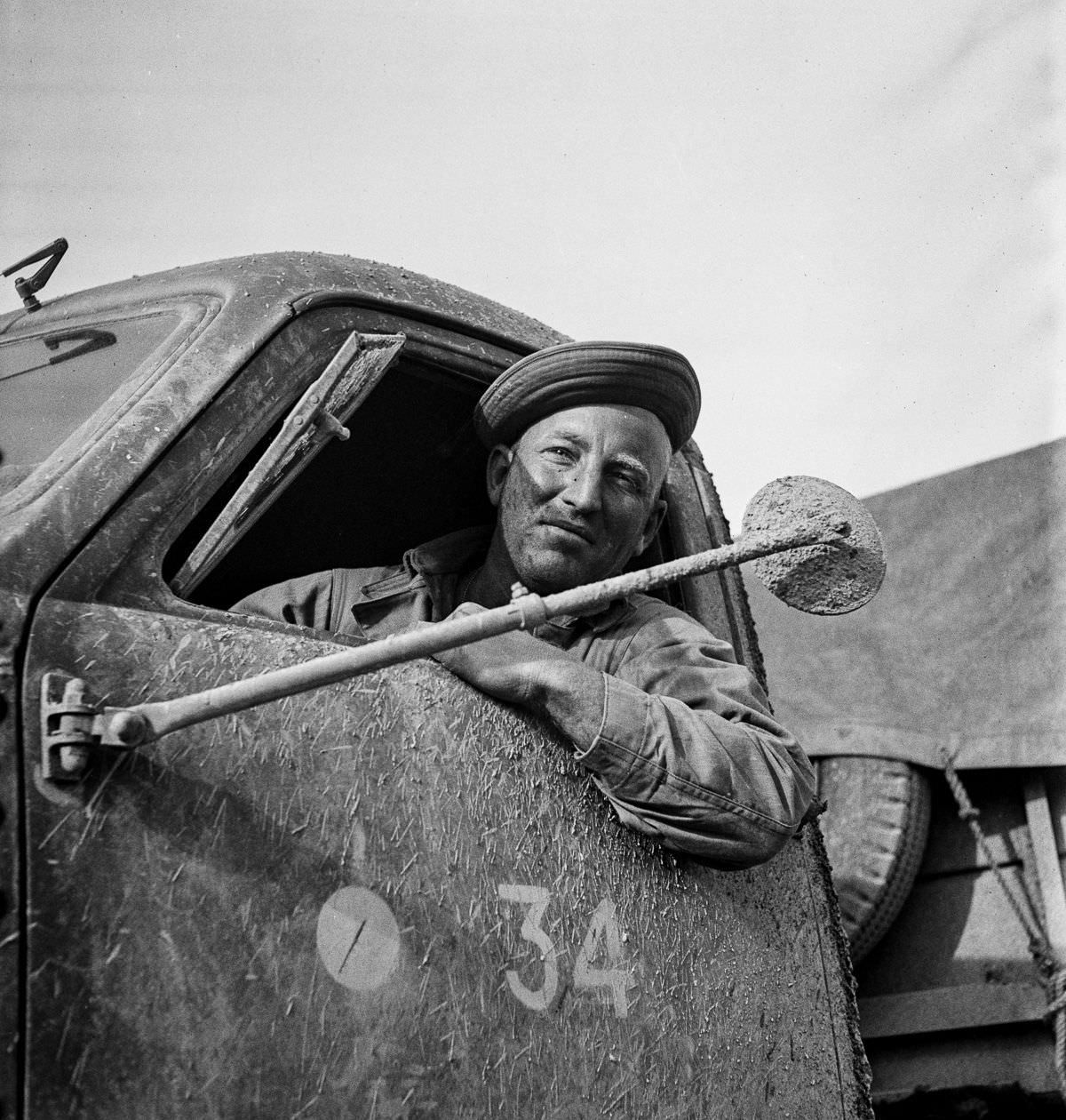 #5 Private James C. Boone of Ardmore, Oklahoma, a trucker in civilian life.