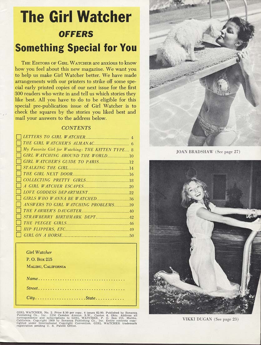 The Girl Watcher OFFERS Something Special for You