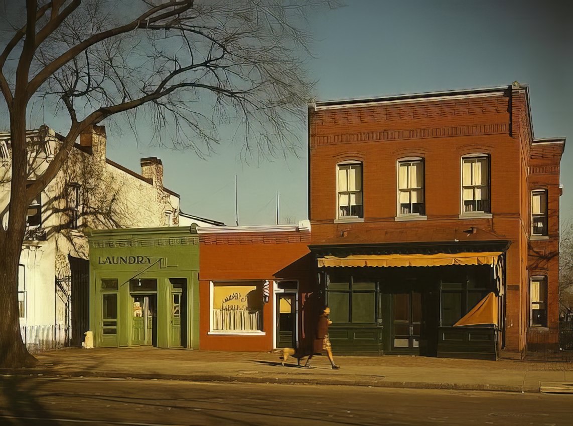 #12 Laundry, barbershop and stores, Washington, D.C. between 1941 and 1942.