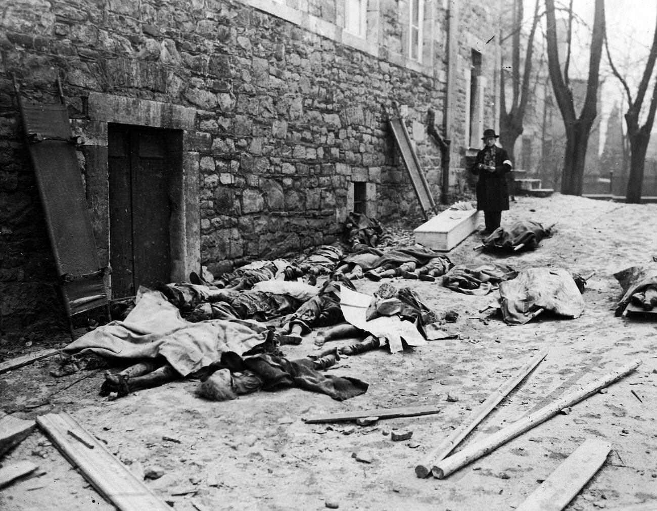 #27 Belgian civilians killed by German units during the Ardennes counter-offensive, 1944.