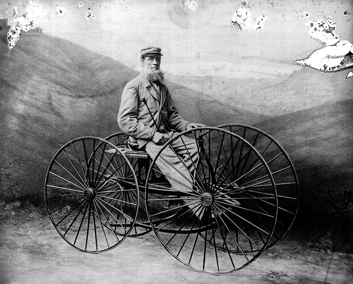A four-wheeled “pedamotive carriage”, 1850.
