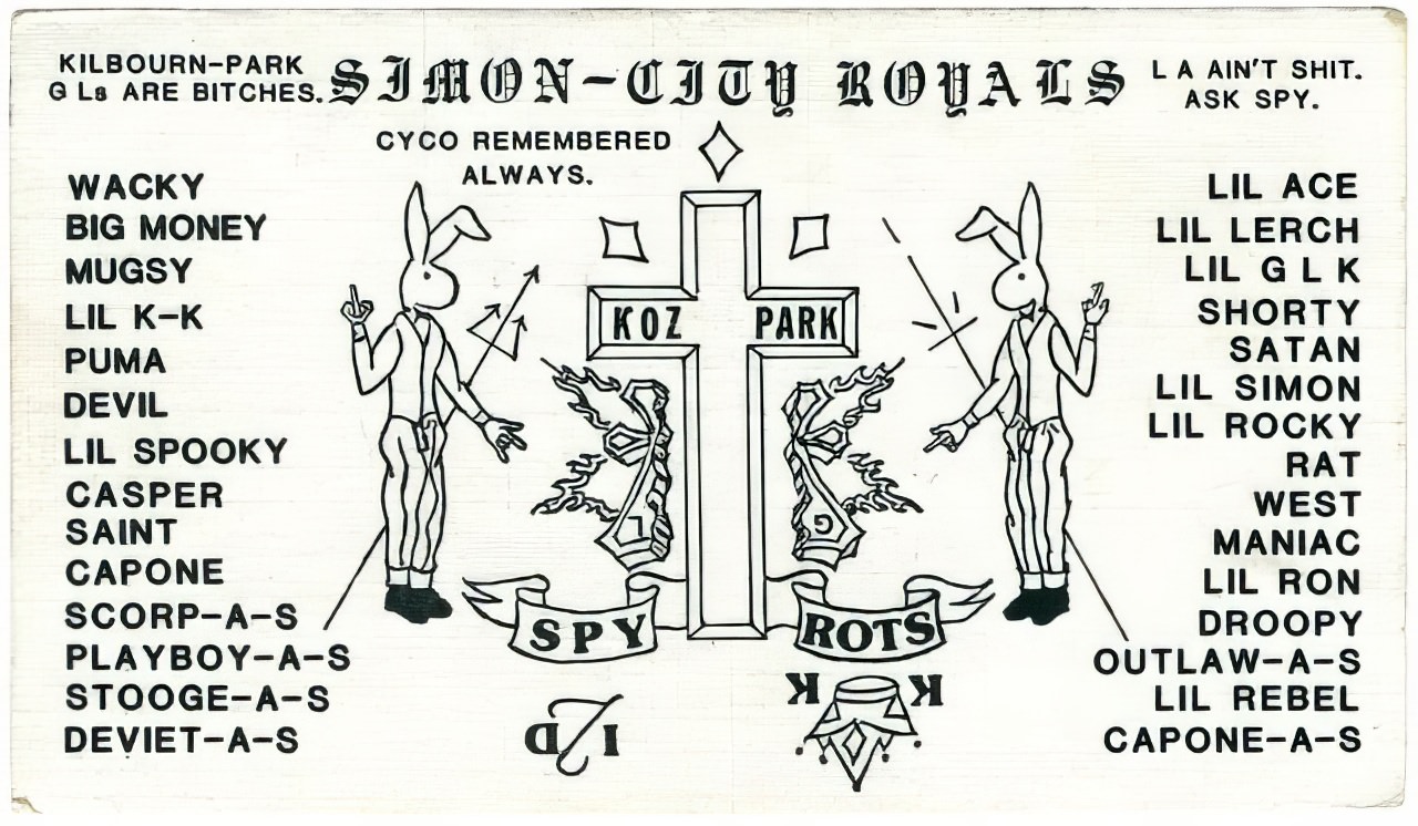 Chicago Street Gangs Actually had Business Cards during the 1970s and 1980s Weird