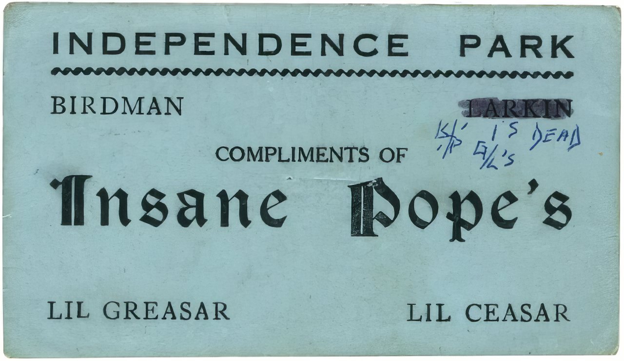 Chicago Street Gangs Actually had Business Cards during the 1970s and 1980s Weird