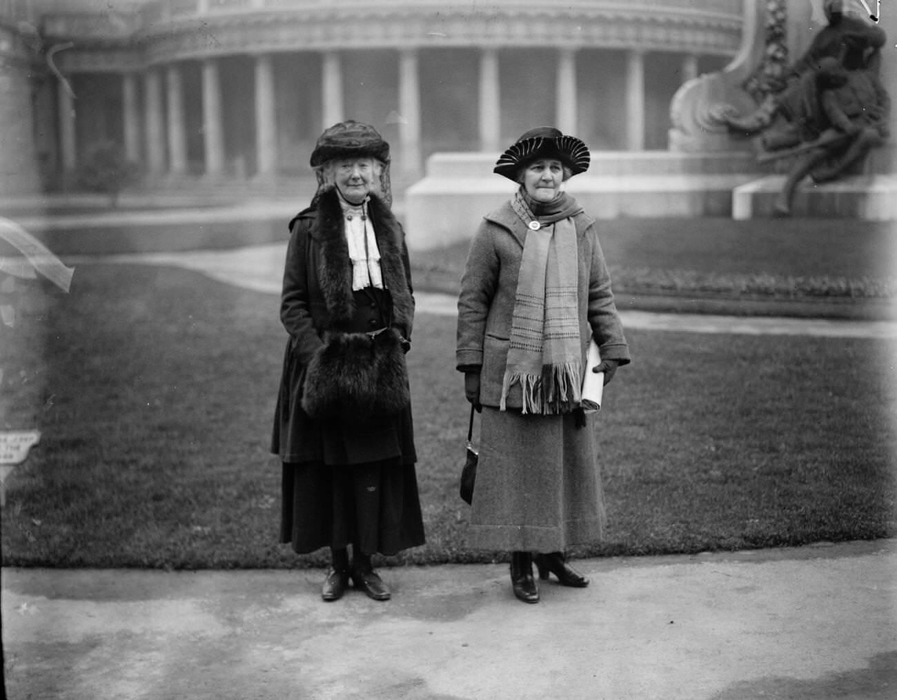 #5 The first meeting of the Irish Free State Senate in Dublin with Mrs Stopford Green and Mrs Eileen Costello arriving, 1922.