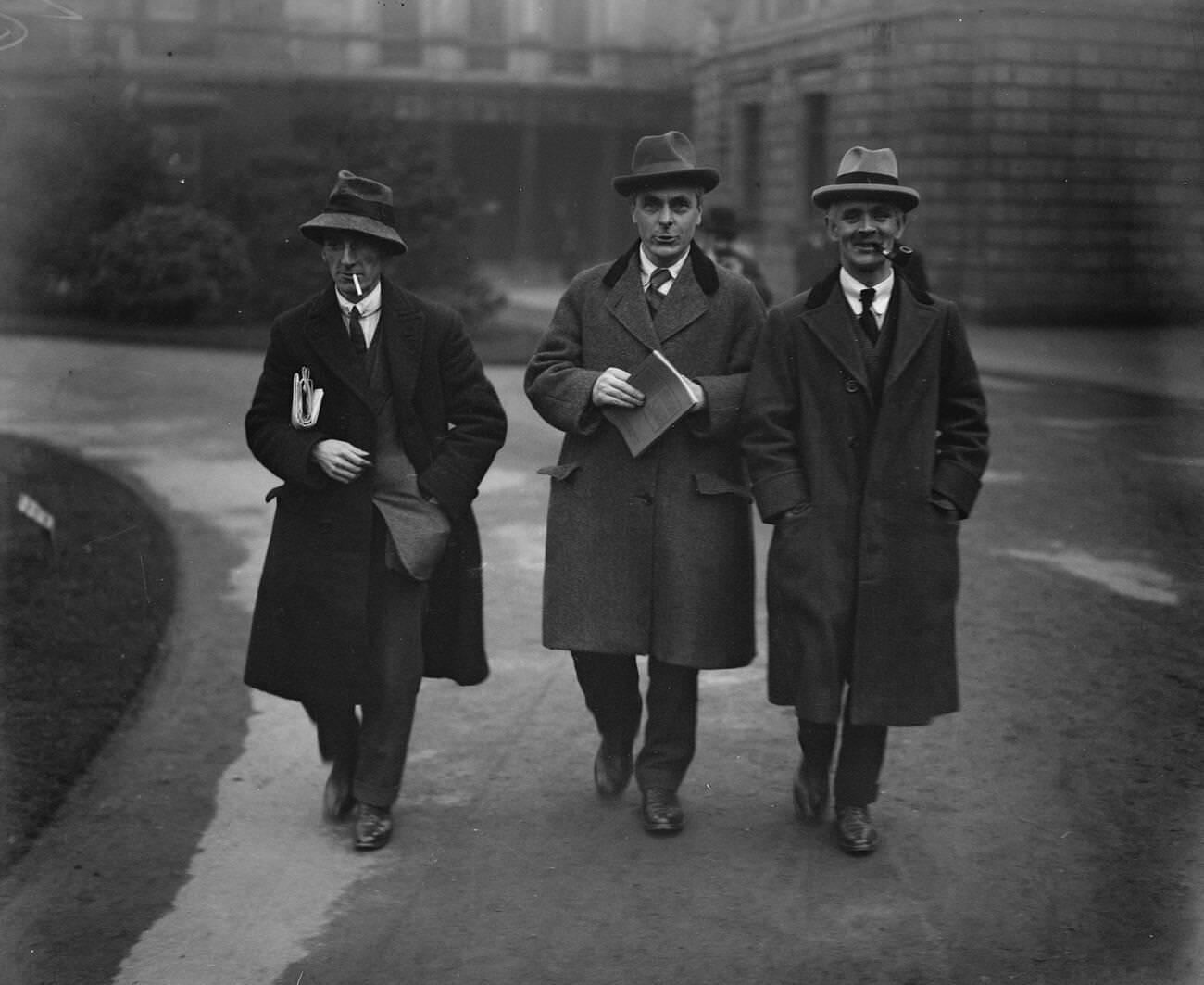#6 The first meeting of the Irish Free State Senate in Dublin with Cathal O’Shannon and W Johnson arriving, 1922.