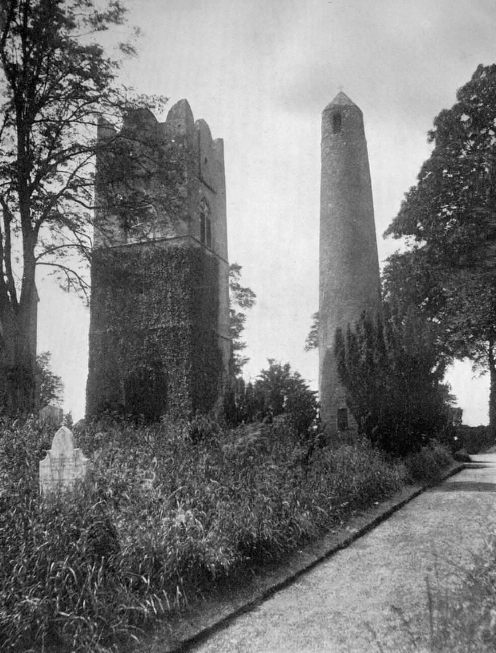#9 The Round Tower of Swords, Dublin, 1920s.