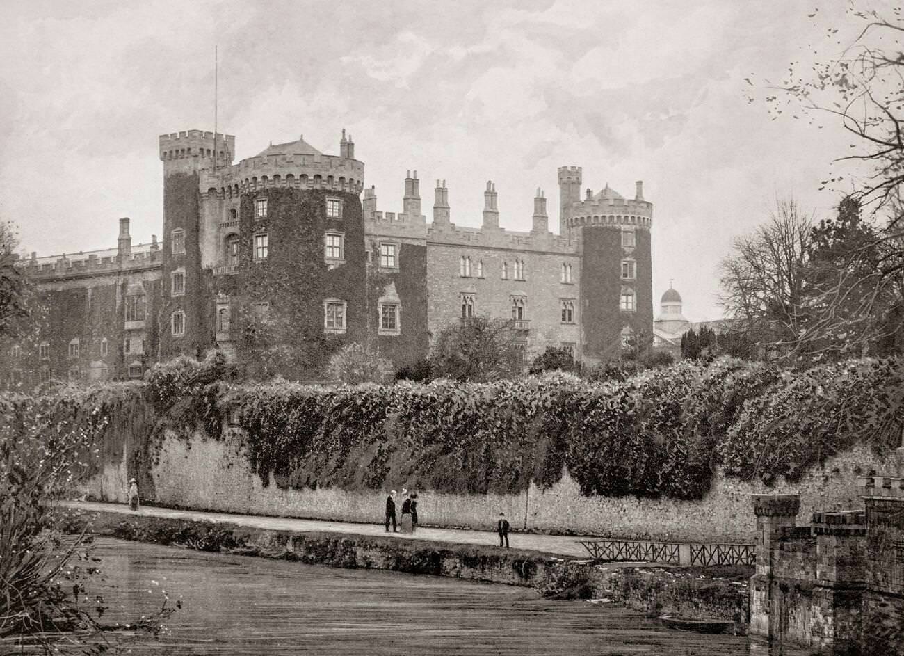 #36 Ireland’s Kilkenny Castle built in 1195 to control a fording-point of the River Nore and several routeways.
