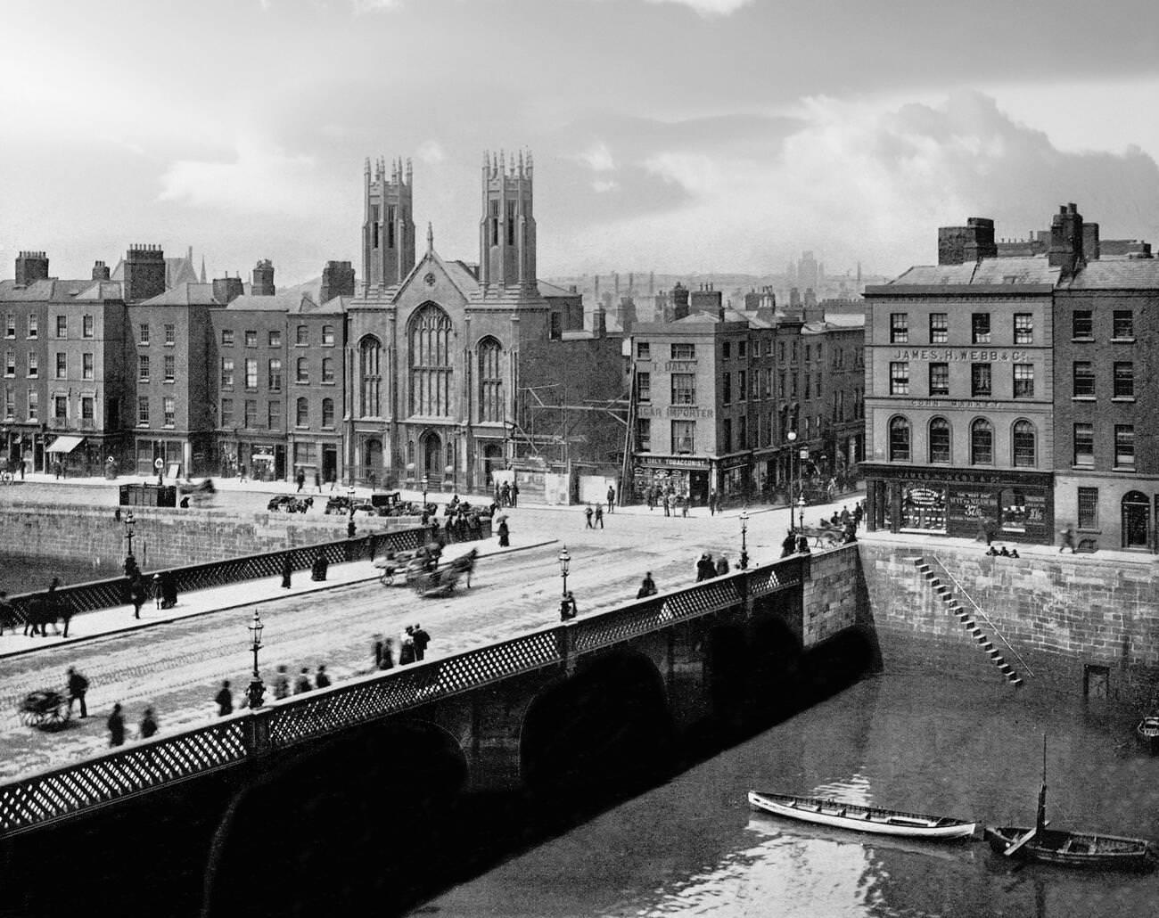 #37 The Grattan Bridge, a road bridge spanning the River Liffey in Dublin, Ireland, and joining Capel Street to Parliament Street and the south quays.