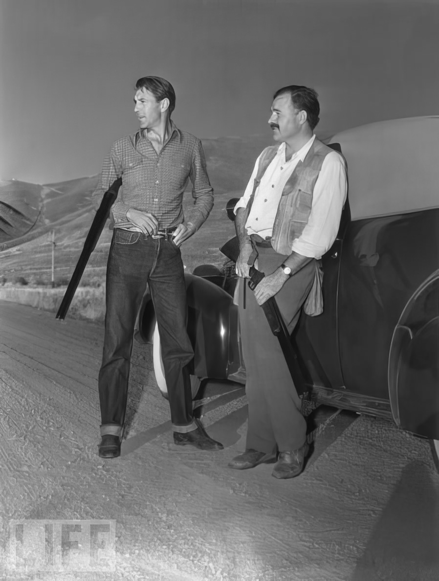#4 Hemingway and Gary Cooper. Just a couple of bros, with guns