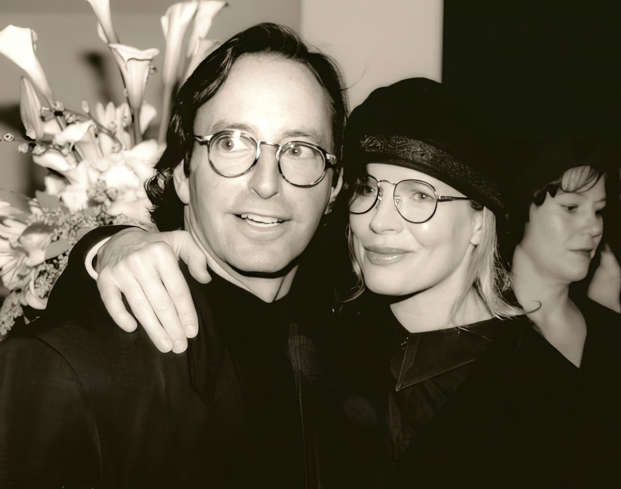 #26 The late photographer Herb Ritts with Daryl Hannah at Herb’s photo show in Hollywood.