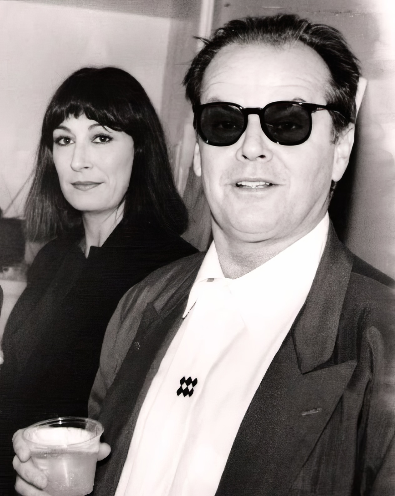 #28 Anjelica Huston and Jack Nicholson, cornered at an art opening in Beverly Hills.