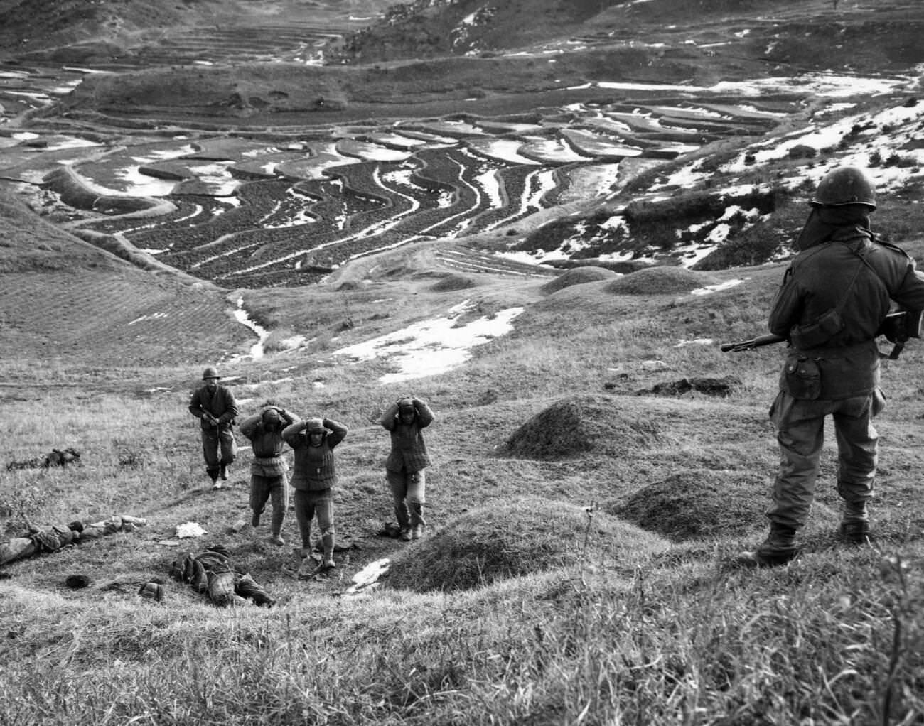 Korean War, POW’s, 1951.
