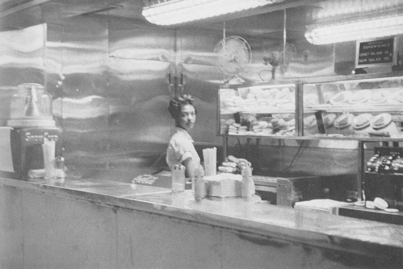 #69 Coffee shop, railway station, Indianapolis, 1955