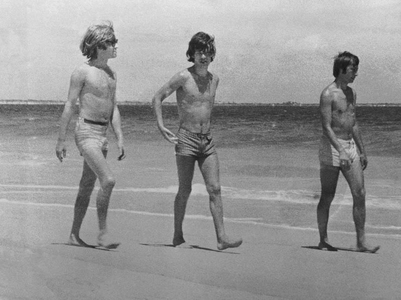 #1 Brian Jones, Mick Jagger, and Charlie Watts, 1965