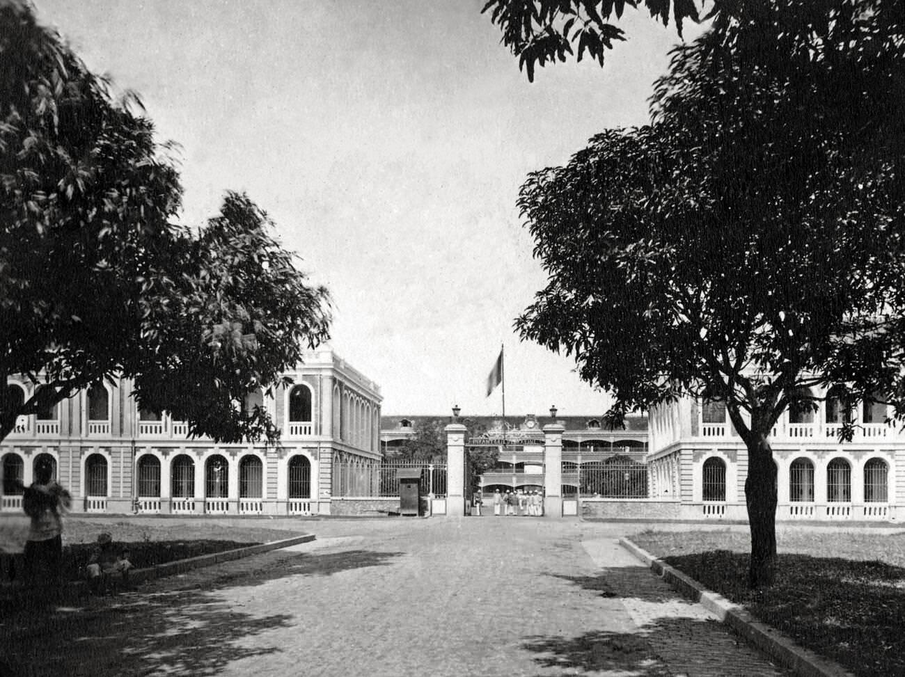 #26 French Military Barracks in Saigon, 1800s.