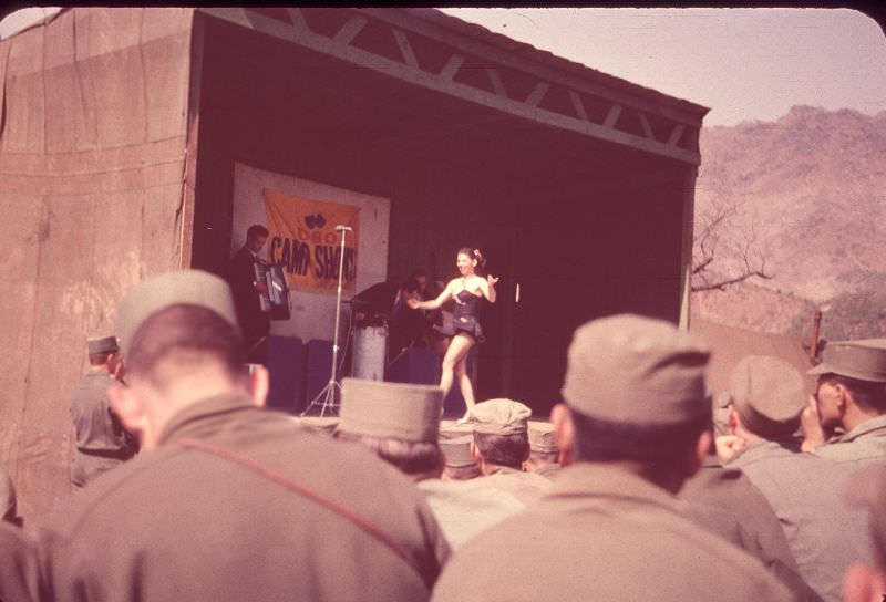 #15 U.S. soldiers at ‘Slapsie Maxie’ show, Korea, April 1954