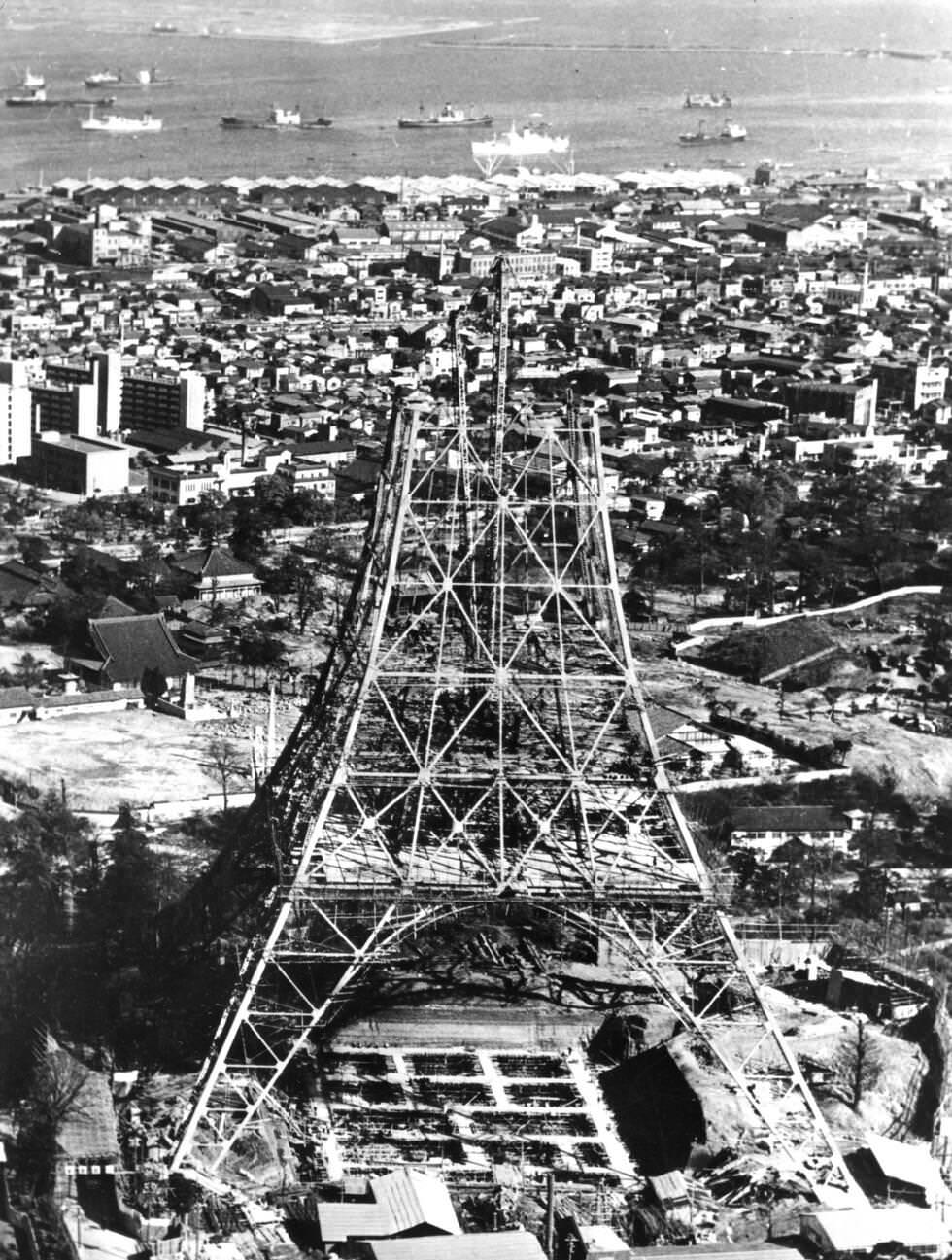 #17 The Television Antenna Tower under construction, 1958.