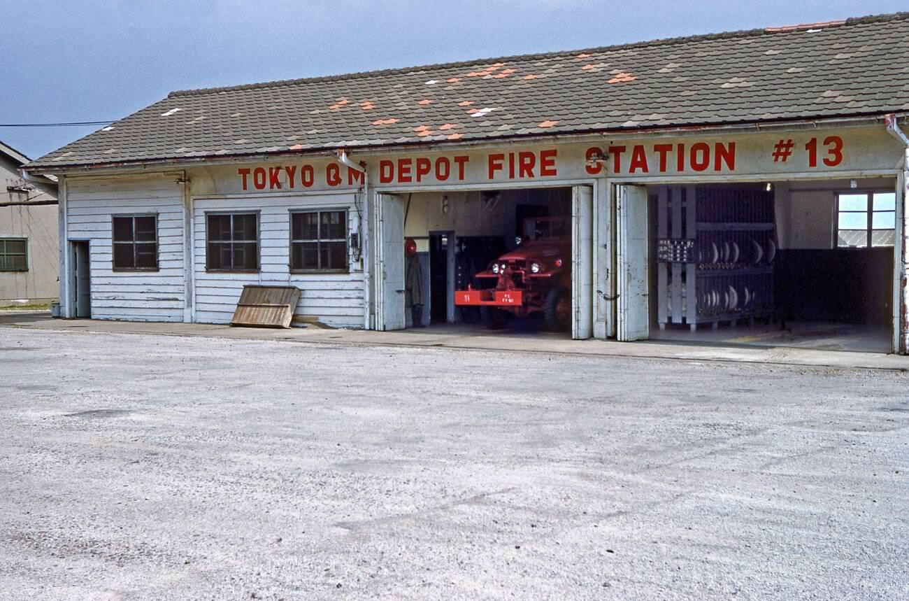 #10 The Tokyo US Army Quartermasters Depot Fire Station No 13, 1955.
