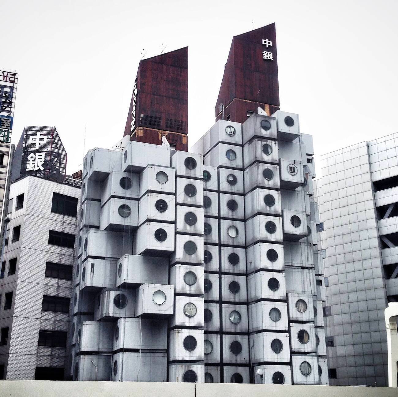 #76 Nakagin Capsule Tower, Tokyo, 1970s.