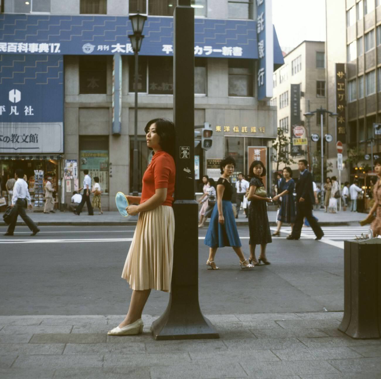 #79 Street scene, Tokyo, 1970s.