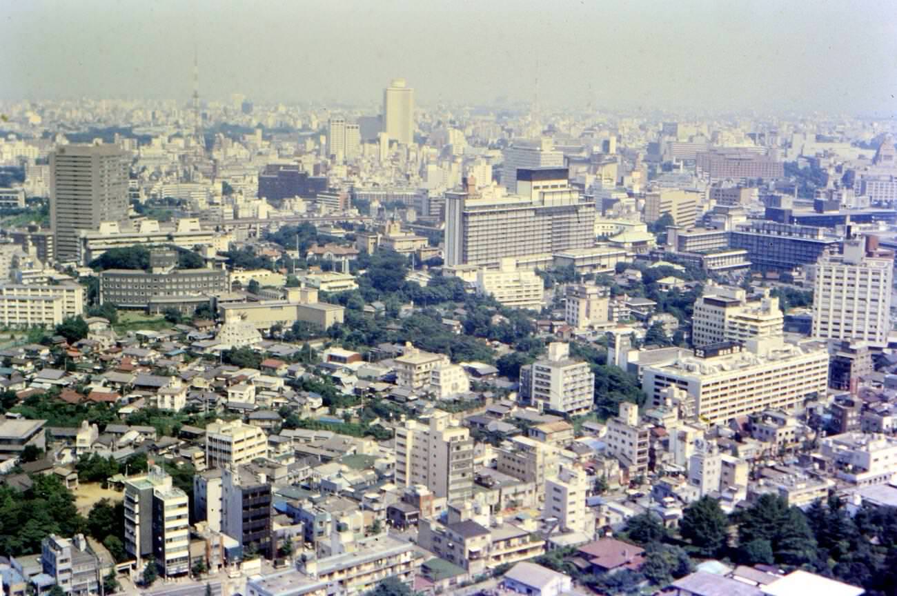 #92 Tokyo as seen from Tokyo Tower, 1976.